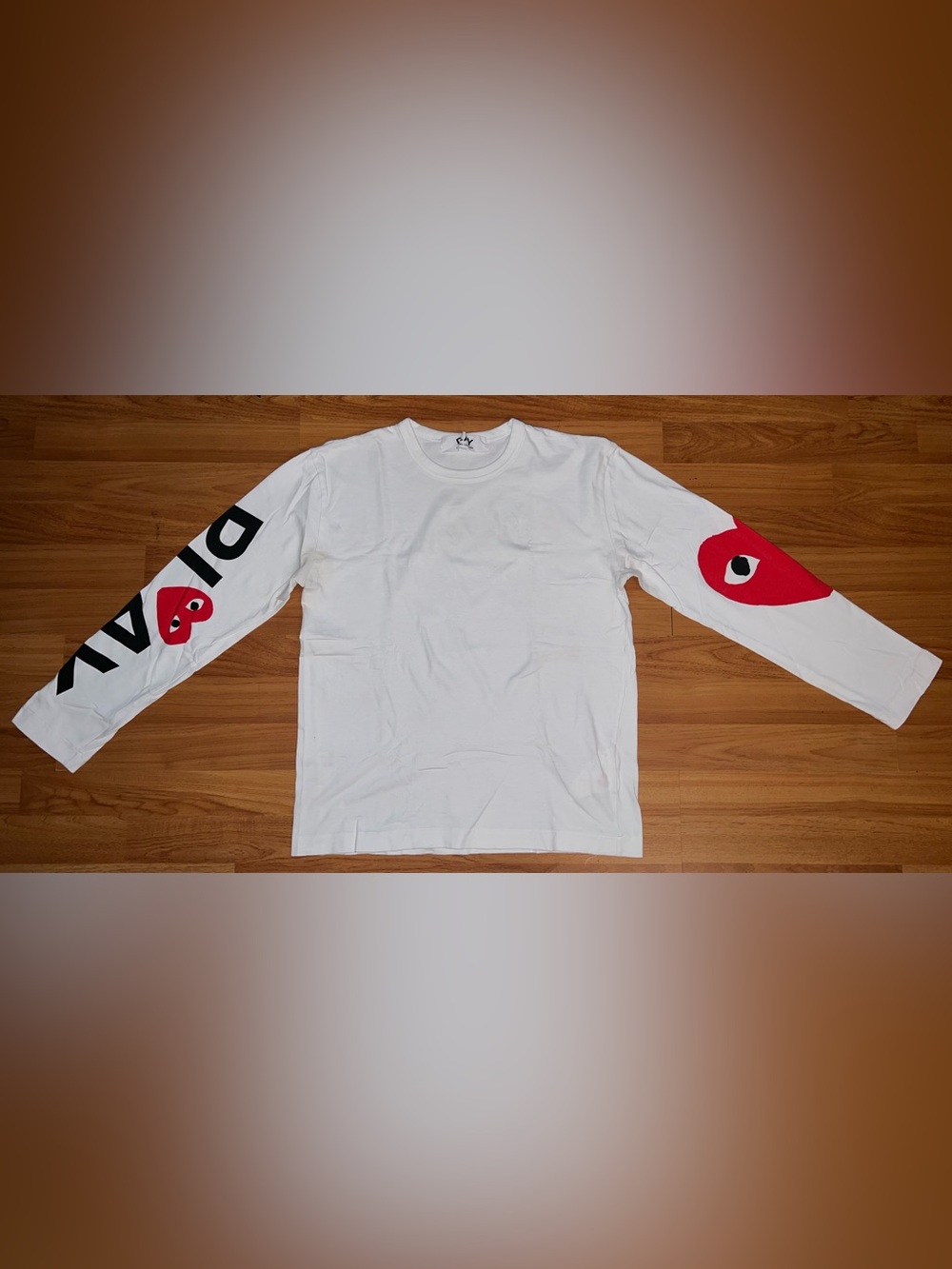 Comme des Garcons White Long Sleeve Crew T‑Shirt